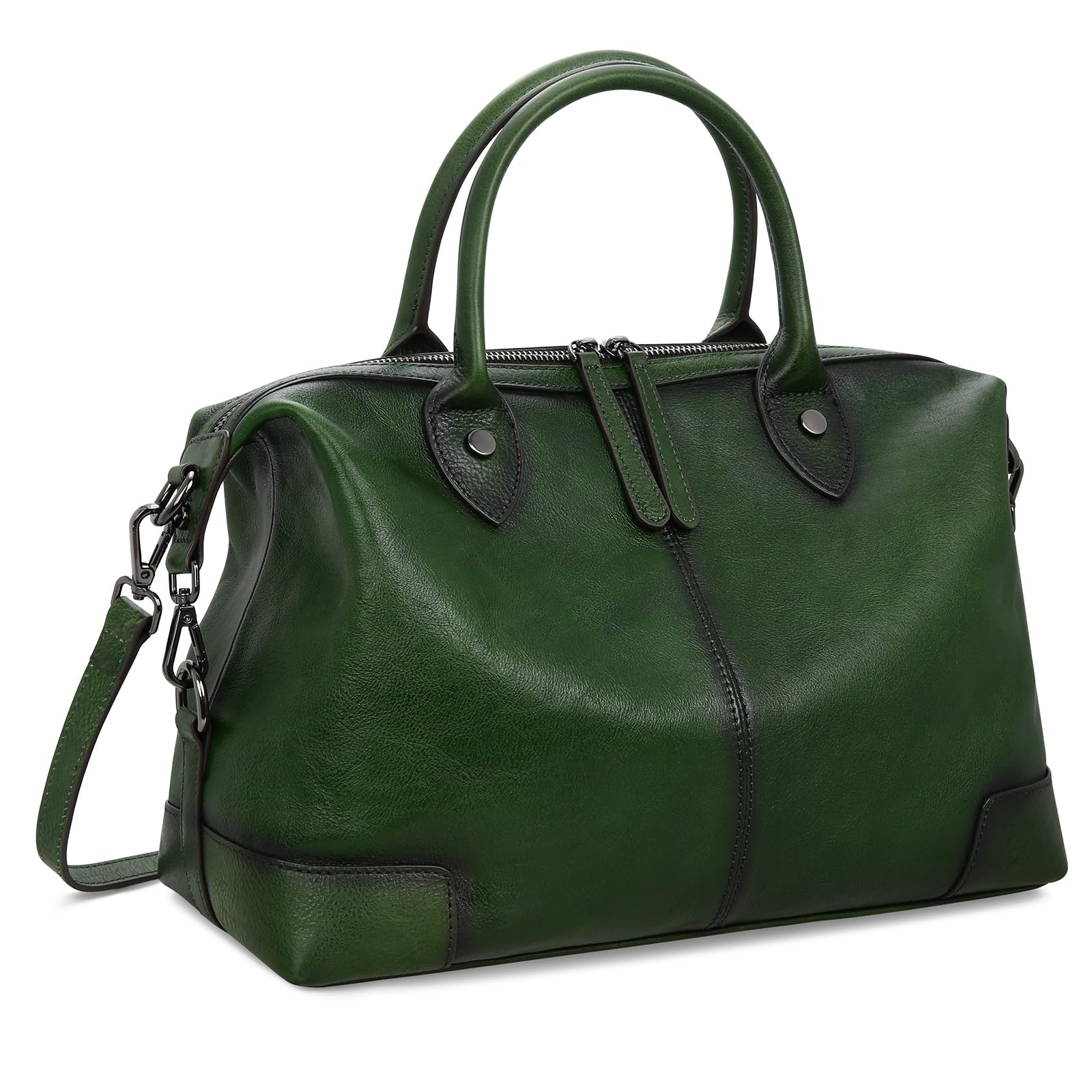Amazon.com: HESHE - Bolso de mano de piel auténtica para mujer, gran capacidad, con asa superior, Desi