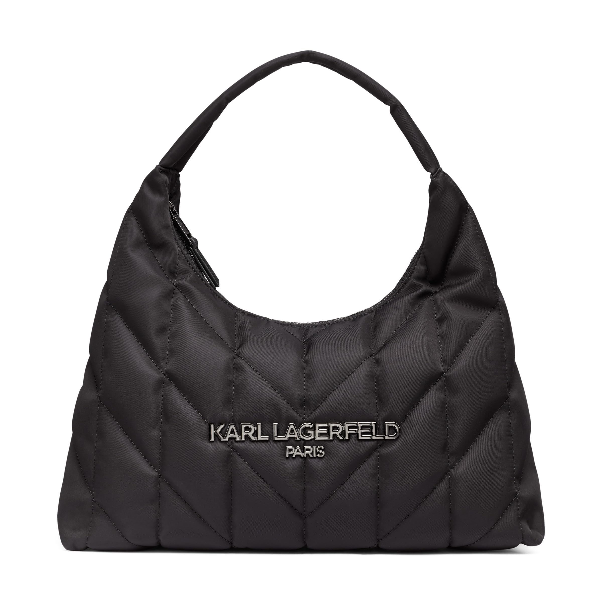 Amazon.com: KARL LAGERFELD Paris Bolsos Hobo para mujer, Negro/Gunmental, 1SZ: Clothing, Shoes & Jewel