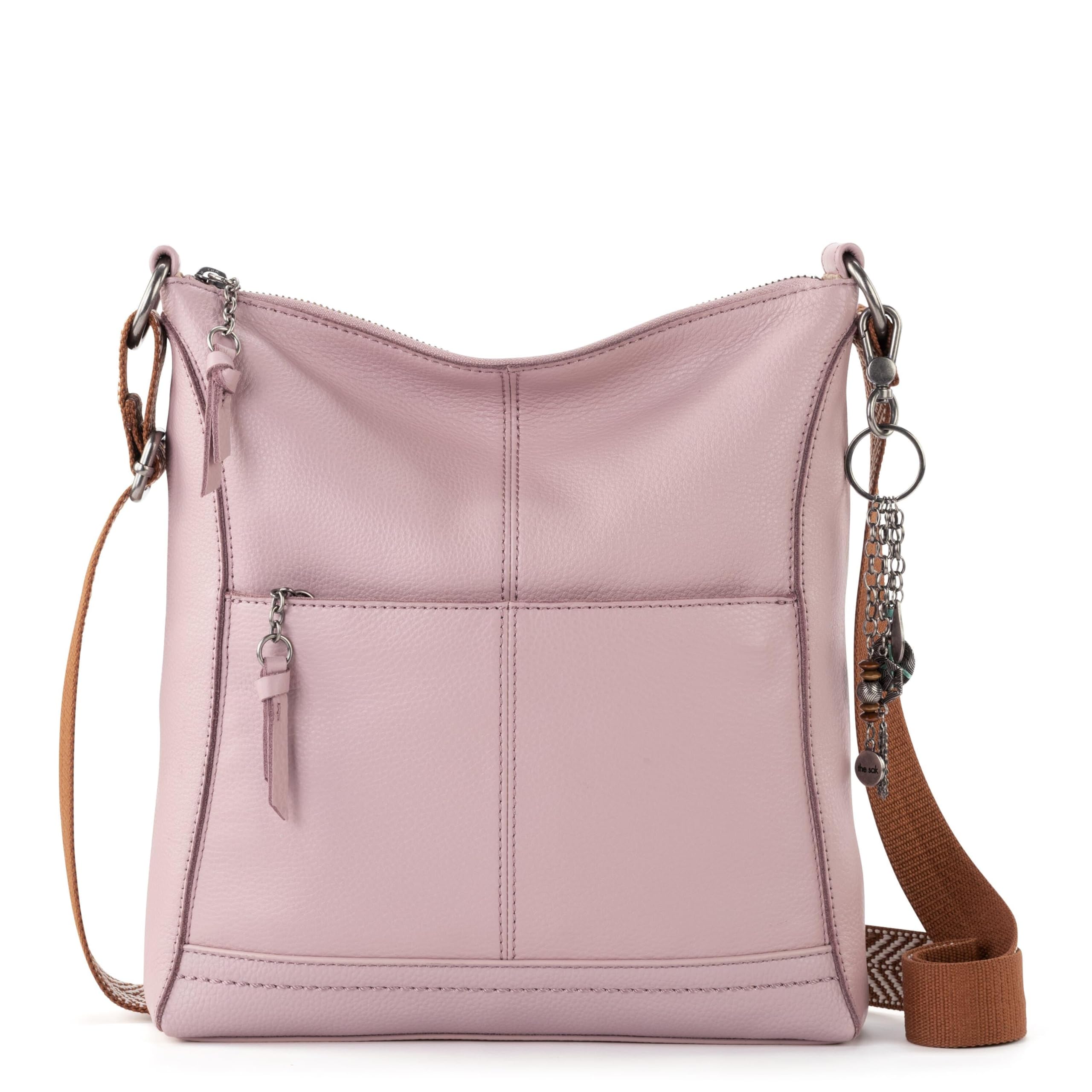 Bolso bandolera The Sak Lucia en piel, bolso convertible con correa ajustable, palisandro: Bolsos